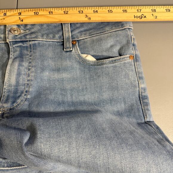 Paige Brigitte Womens Jeans Size 29 Blue Distressed Mid Rise Rocker Grunge Denim - Picture 10 of 14